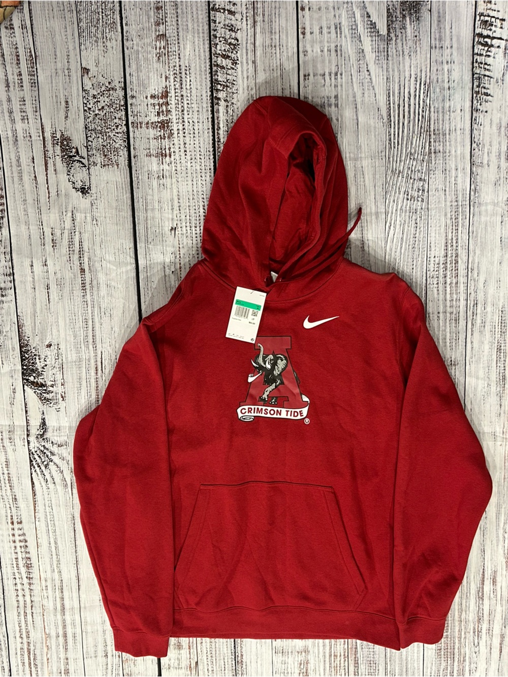 Nike Alabama Crimson Tide Hoodie Mens XL NWT Legacy Elephant Logo Red Fleece
